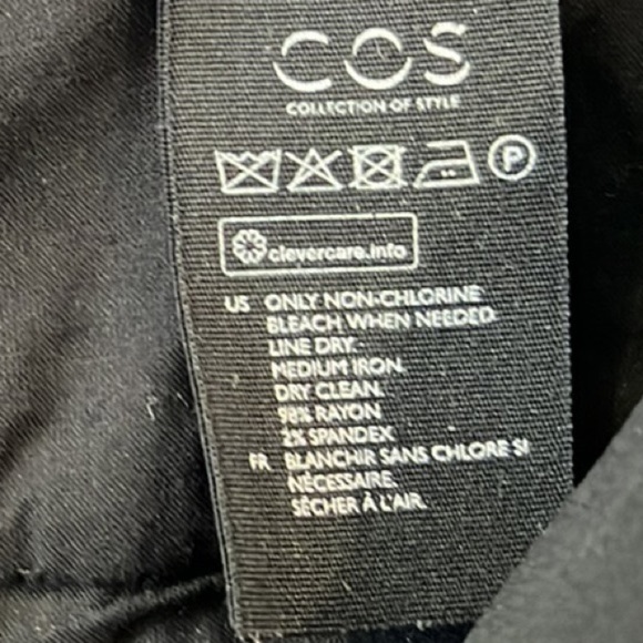 COS Black wrap front cropped trousers size 4 - Picture 8 of 14